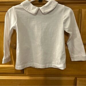 The Bailey Boys White Boy’s Long-sleeve Collared Shirt for Under Romper 18 Month